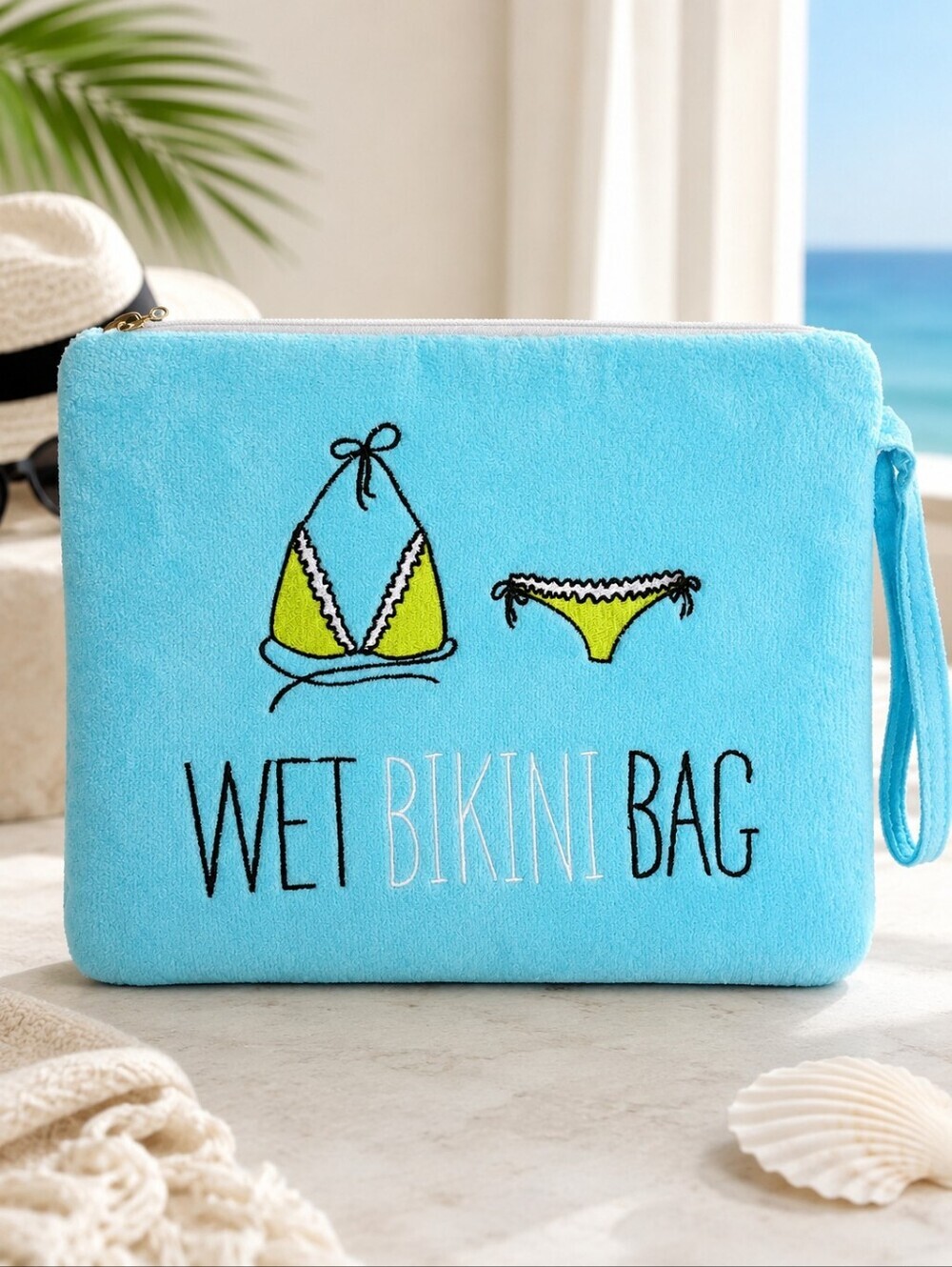 Terry cloth Lined Wet Bikini Bag